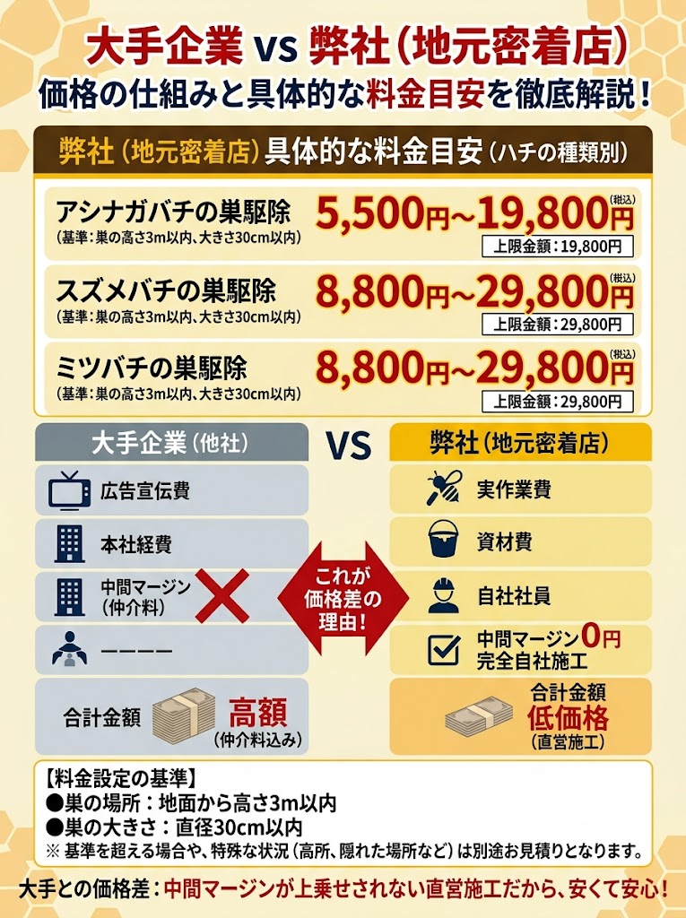 岐南市　ハチ駆除　値段
