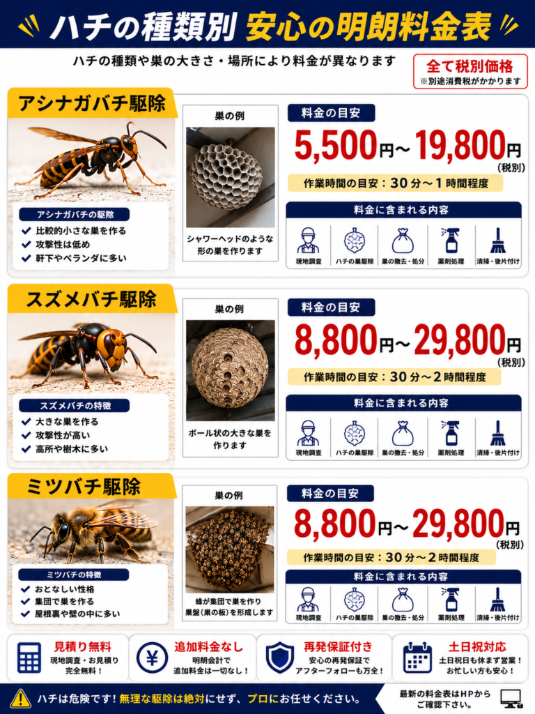 四日市　ハチ駆除　料金