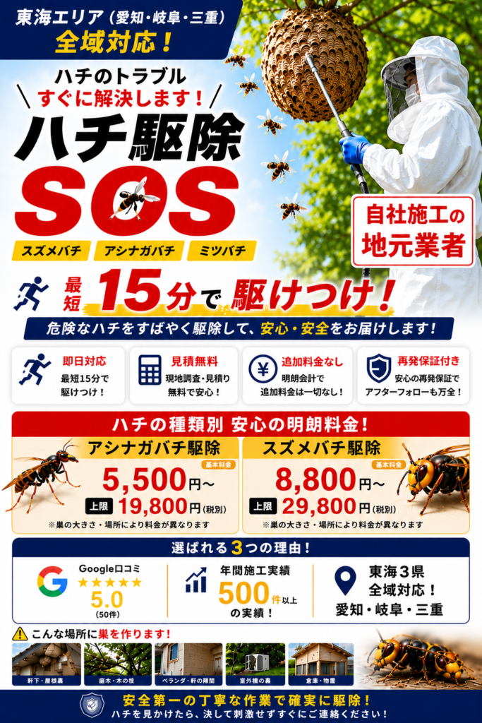 緑区　ハチ駆除